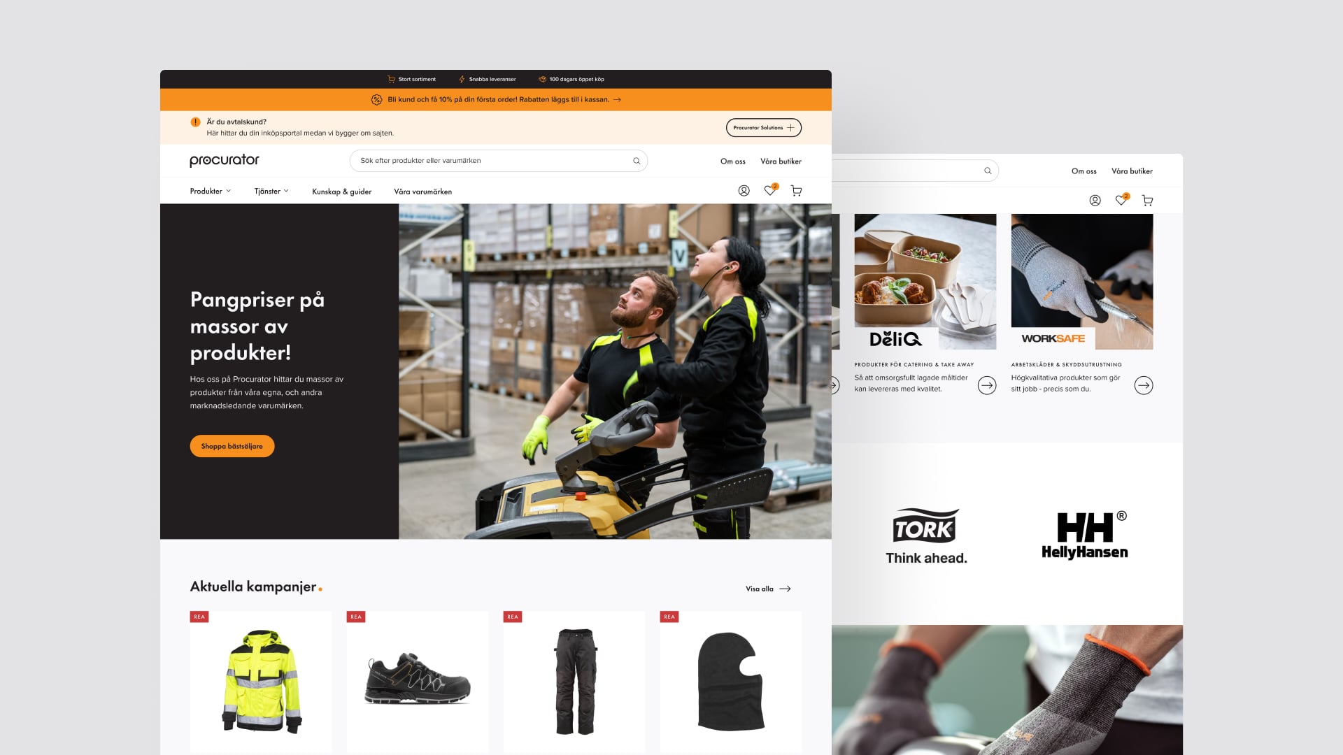 Procurators nya webbshop.